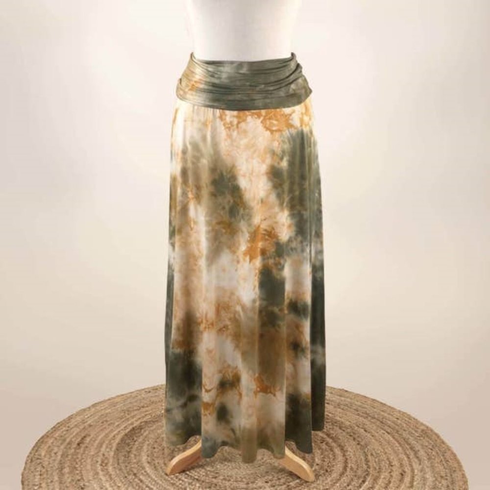 NWT Honey & Me Tie-Dyed Maxi A-Line Skirt S/M